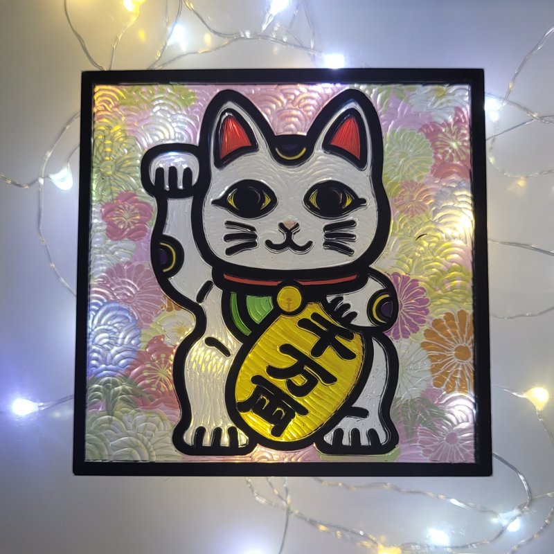 Japanese light sculpture art-Lucky Cat - Other - Other Materials 