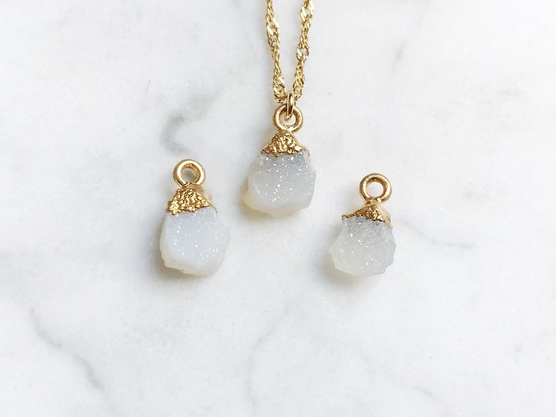 ::Gold Mine Series :: White Onyx Clavicle Necklace - Necklaces - Other Metals 
