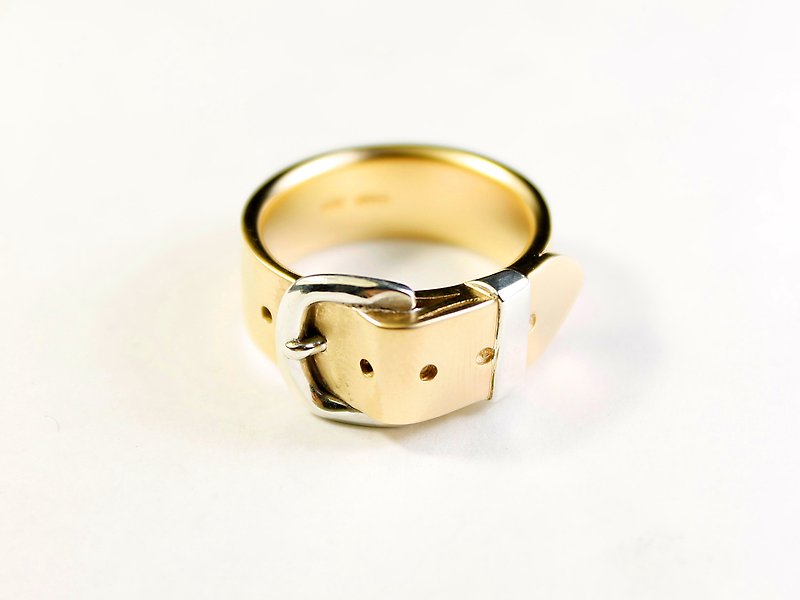 皮帶指環 cute版 GP(鍍金) 8mm - 戒指 - 其他金屬 金色