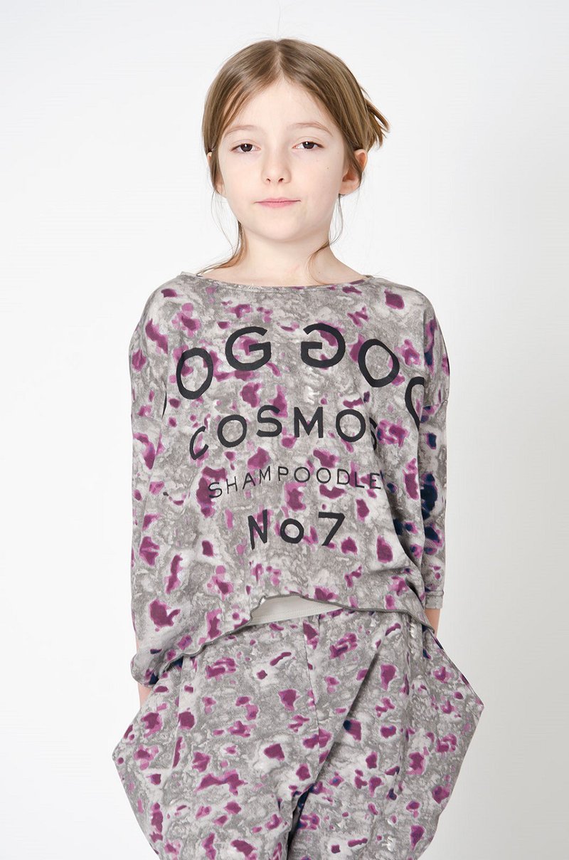 【Swedish children's clothing】Organic cotton long-sleeved top 3 years old to 12 years old gray red - Tops & T-Shirts - Cotton & Hemp Red