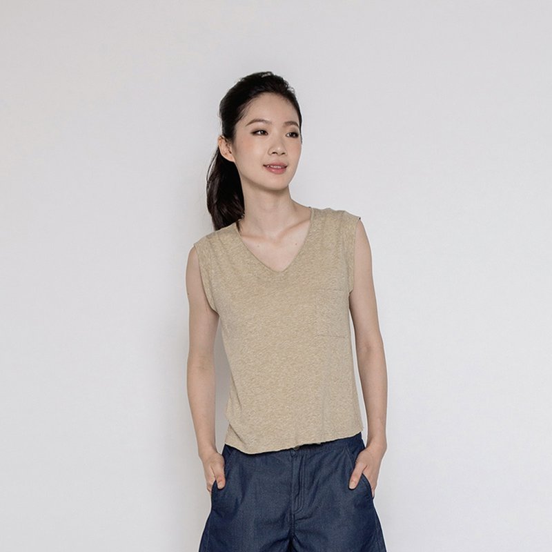 閑適田園休閒背心 Countryside Sleeveless Top - 背心/無袖上衣 - 其他人造纖維 多色