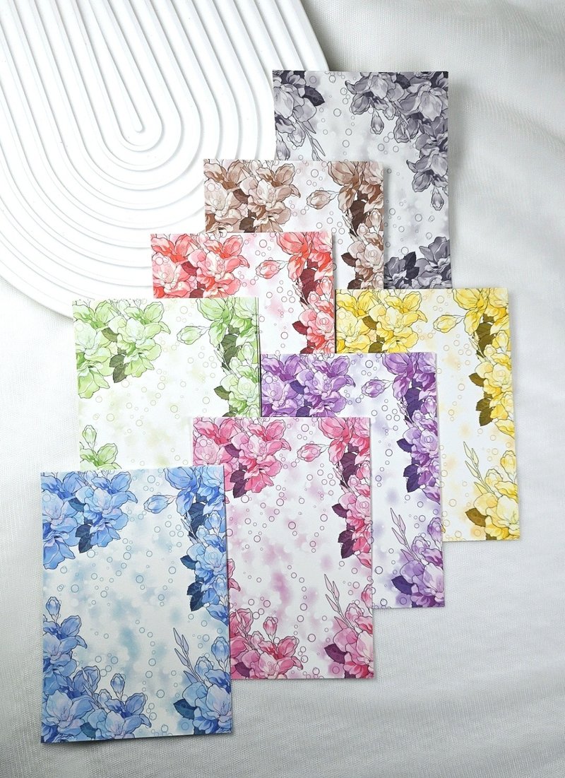 Underwater flower background paper - 便條紙/便利貼 - 紙 多色