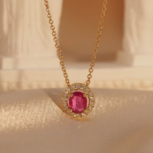 IRIZA Jewellery 18K金紅寶石鑽石糖果項鏈18K Gold Ruby Diamond Gem Candy Neckl