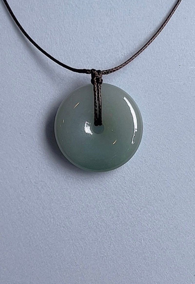 [Pray for Peace II] Peace Buckle Necklace II Burmese Jade Necklace Unoptimized A-grade Jadeite Necklace - Necklaces - Jade 