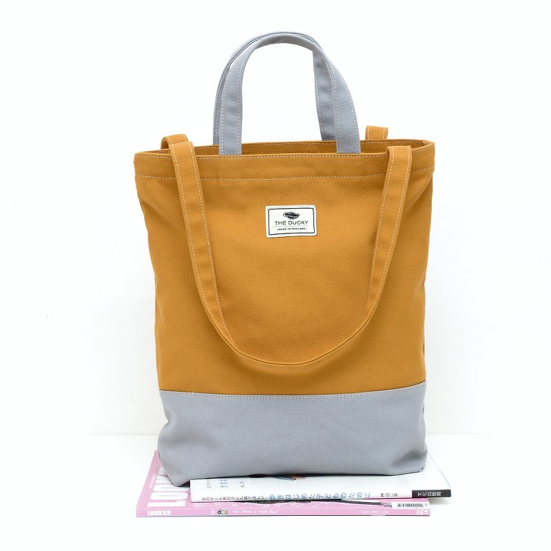 2way-tote - mustard - Handbags & Totes - Cotton & Hemp Yellow
