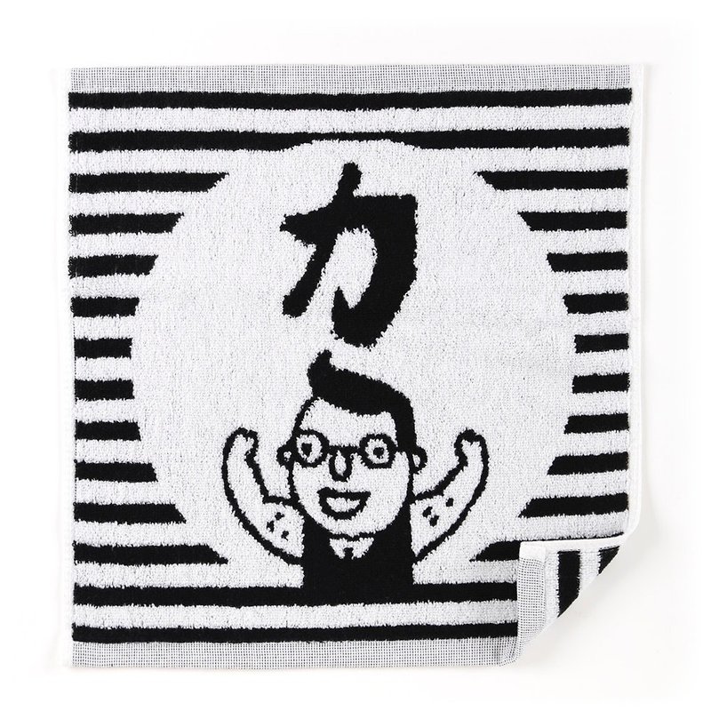 Give me strength / square scarf - Towels - Cotton & Hemp White