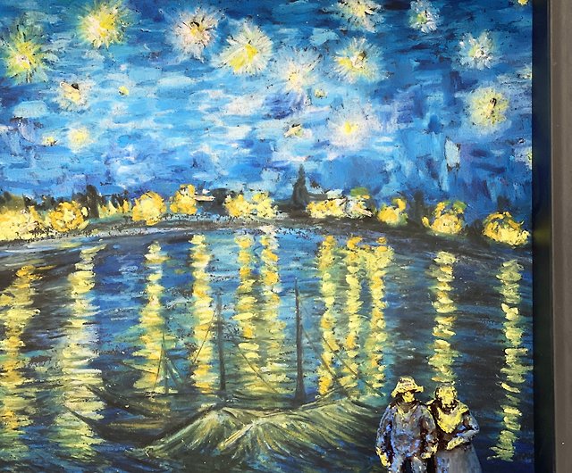 立体名画シリーズ】ゴッホ ローヌ川の星月夜 - ショップ atticart 照明 
