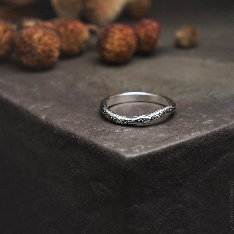 Ouroboros Ring - 戒指 - 純銀 銀色