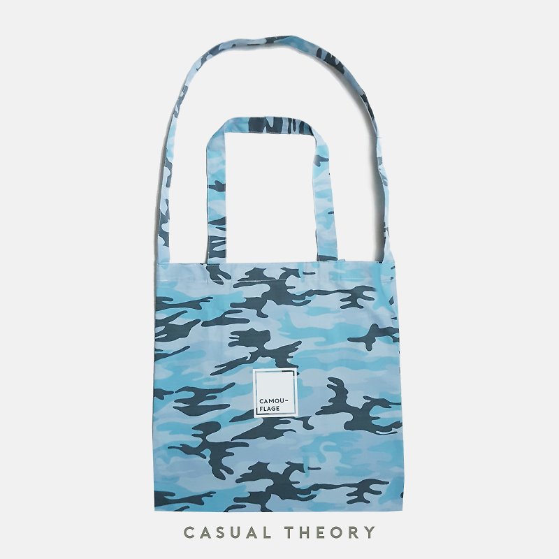 Camou Square Tote : Light Blue - Handbags & Totes - Other Materials 