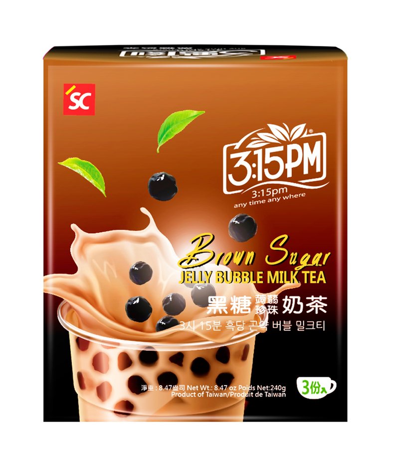 【3:15】Brown Sugar Konjac Pearls (3 servings/box) - ขนมคบเคี้ยว - วัสดุอื่นๆ สีนำ้ตาล