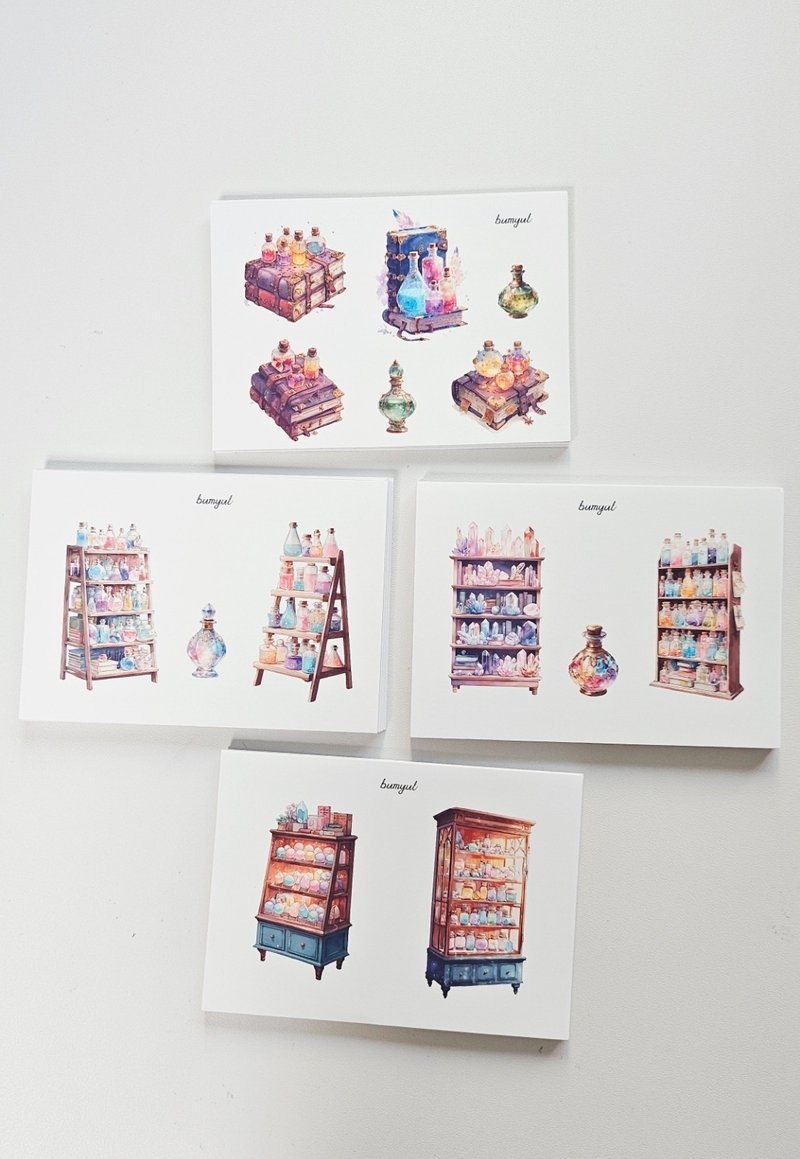 Wizard Potion Library Sticker Pack - 便條紙/便利貼 - 紙 多色