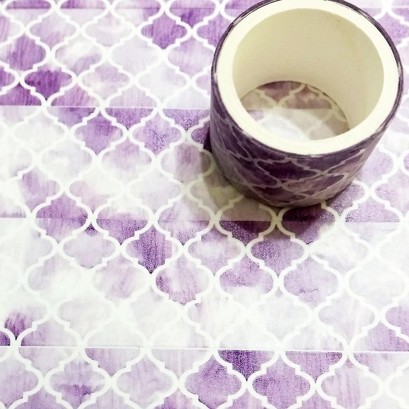 麒麟紙膠帶 水彩丁香紫花磚 - 紙膠帶 - 紙 