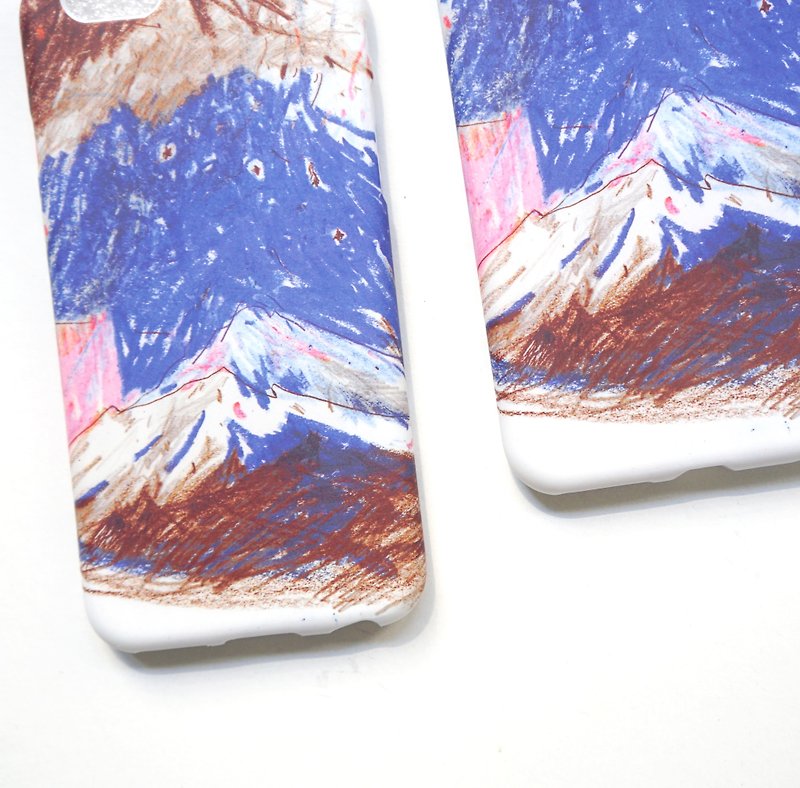 Mountain top star blue powder texture phone case iphone xs max spot - เคส/ซองมือถือ - วัสดุอื่นๆ สีน้ำเงิน