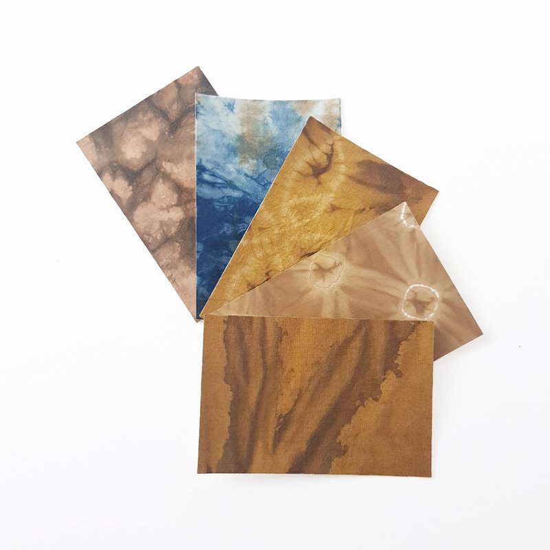 手染布明信片(5張/組) - 卡片/明信片 - 棉．麻 