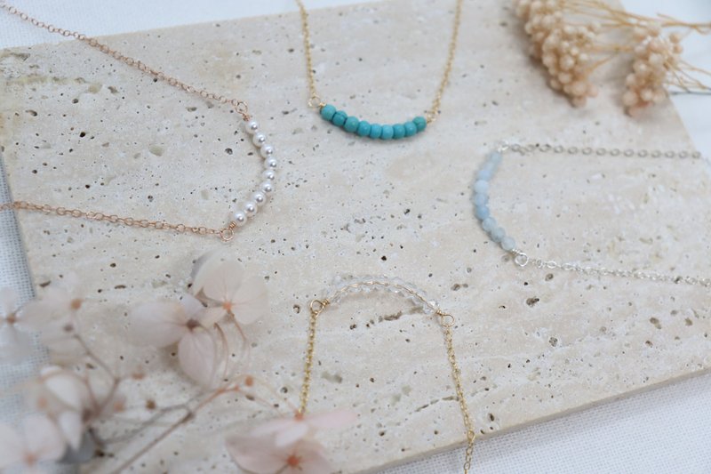 Dainty Birthstone Necklace, Mini Birth Stone Necklace, Birthstone Jewelry Gift - 項鍊 - 石頭 