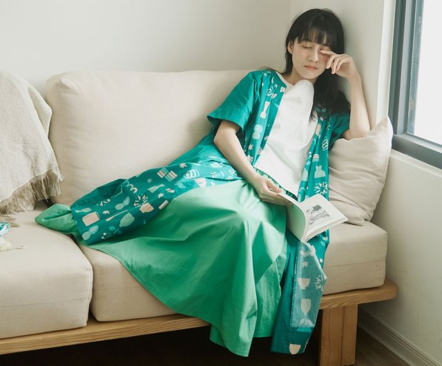 マキシシャツワンピース/ターコイズグリーン - ショップ 印花楽