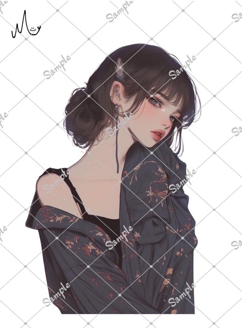 オリジナル人物ステッカー - 貼紙 - 紙 