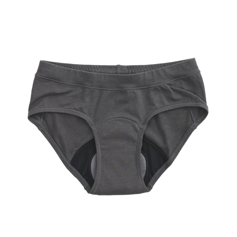 【日本製造】有機棉 × FILAGEN 吸水內褲 (一般 - 輕量日用) 高保濕、透氣、永續環保 - 女裝內衣/內褲 - 棉．麻 灰色