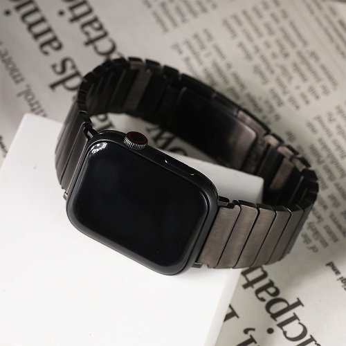 W.WEAR 時間穿搭 Apple watch - 橫版鈦金屬 蘋果專用錶帶