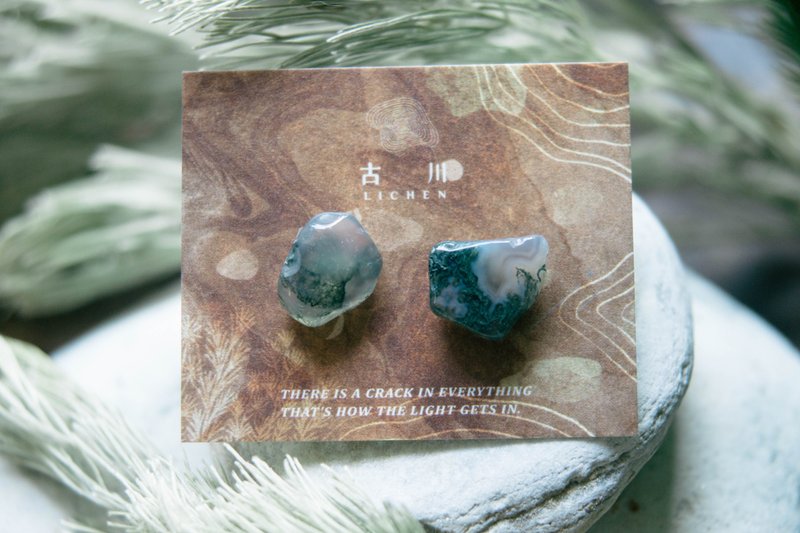 CRACK | Mineral Earrings | EARRINGS - ต่างหู - หยก สีเขียว