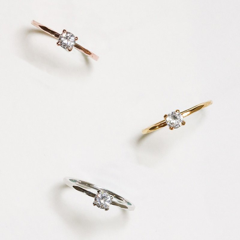 18K Mila Diamond Ring - แหวนทั่วไป - เพชร สีทอง