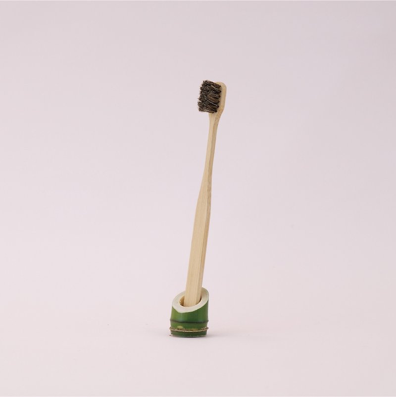 Vitality Bamboo Toothbrush Series-Vitality Flower Horse and Bamboo Toothbrush (two sets) - อื่นๆ - ไม้ไผ่ สีทอง