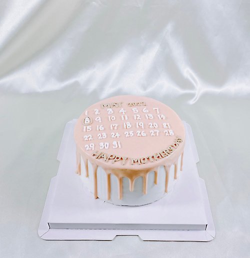 GJ.cake 月曆 淋面 生日蛋糕 客製 造型 手繪 周年 母親節 6吋 面交