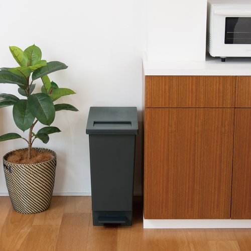 this-this 雜貨研究所 日本TONBO UNEED系列推蓋踩踏雙用型垃圾桶-純色系30L