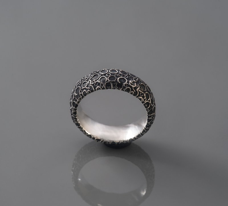 Frankness Sterling Silver Bubble Men and Women Ring - Sterling Silver / Handmade / Gift / Customization / Couple - แหวนทั่วไป - โลหะ สีเงิน