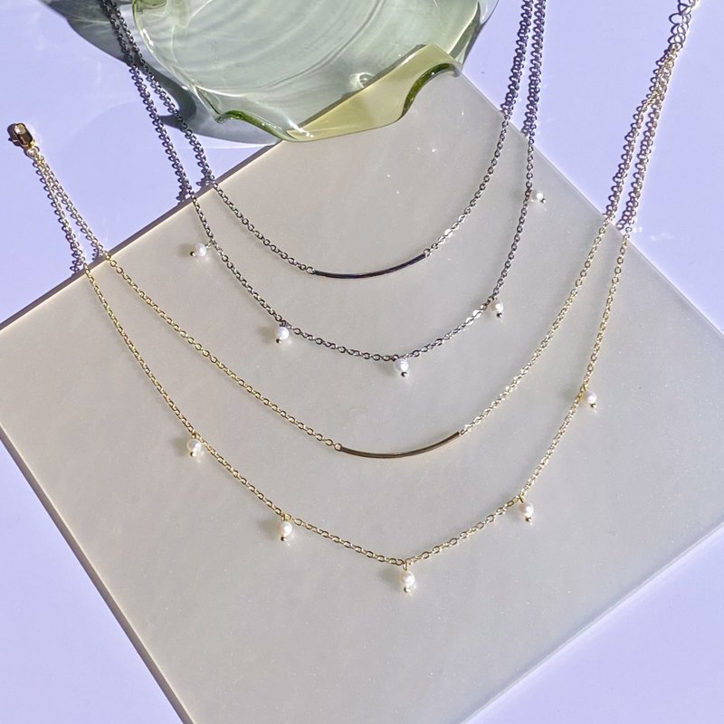 Necklace Ziti Pearl - 項鍊 - 珍珠 白色