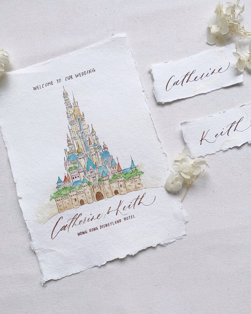 Customized Concept Wedding Photo English Calligraphy Set - อื่นๆ - กระดาษ หลากหลายสี