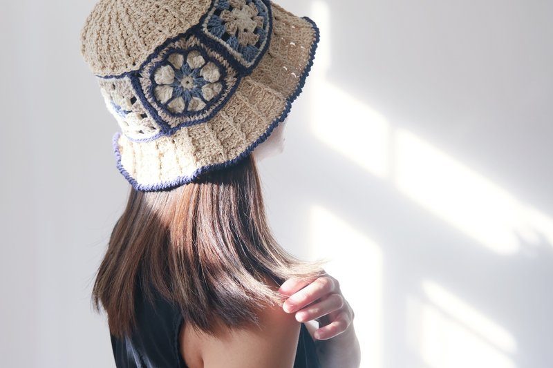 訂製款 | 日本棉線 | 鉤織春夏花帽子 - 帽子 - 棉．麻 