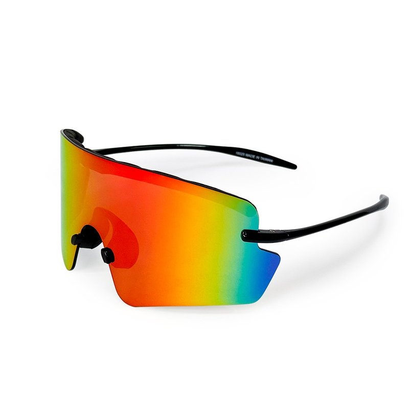 【ACEKA】Frameless curved sports goggles (red and yellow phantom) (TRENDY casual sports series) - Sunglasses - Other Materials 