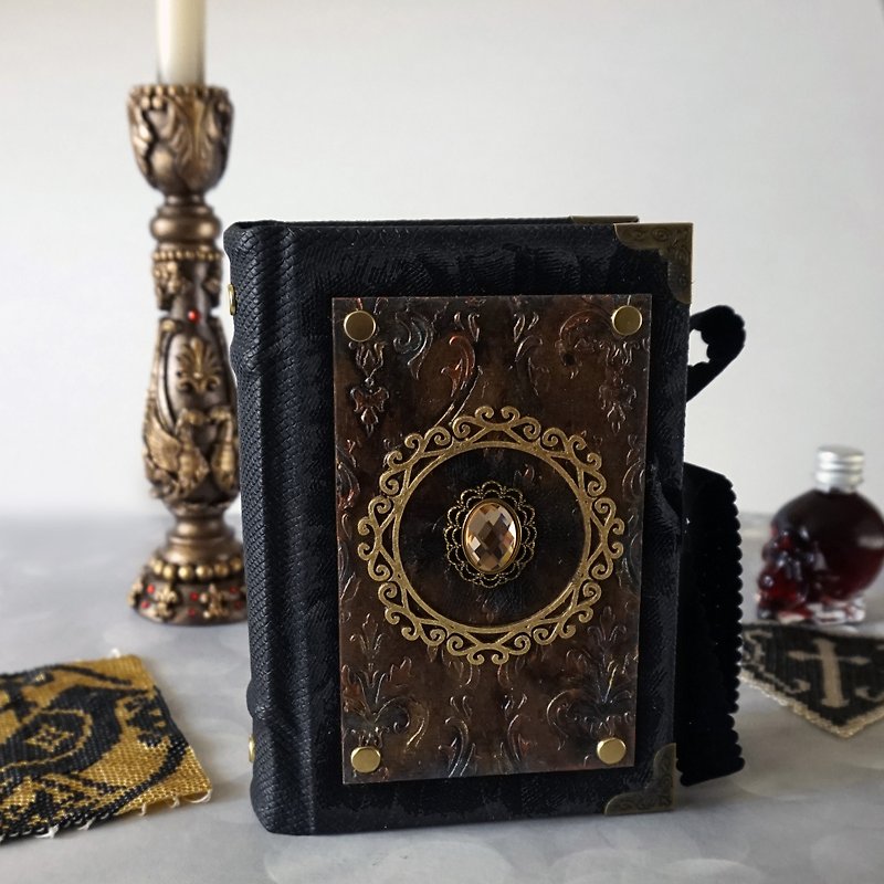 Mystery Gothic journal with painted pages &amp; designer divider tabs