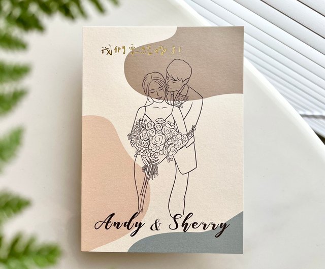 Similar Painting Wedding Invitations] Hot stamping wedding invitations  including envelope stickers/Only photos required/Minimum printing of 50  wedding invitations - Shop Spring Wedding Invitation Wedding Invitations -  Pinkoi