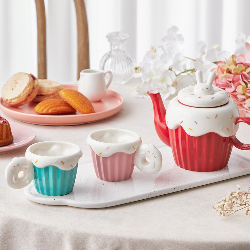 現貨-2023兔年-甜滿幸福 兔年茶具組  |新年兔兔 - 茶壺/茶杯/茶具 - 瓷 多色