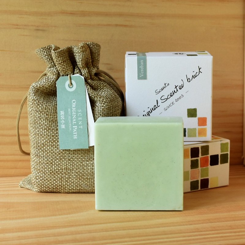 Vanilla fresh tone│Verbena Garden Essential Oil Fragrant Brick│Handmade - น้ำหอม - ขี้ผึ้ง สีเขียว
