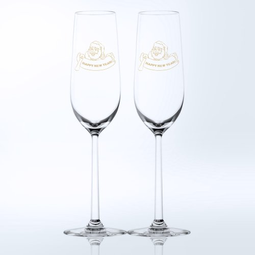 Design Your Own Wine 香港酒瓶雕刻禮品專門店 聖誕禮物|訂製雕刻香檳對杯 交換禮物客製化禮物送朋友文字雕刻