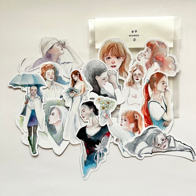女子3號 貼紙包 - 貼紙 - 紙 
