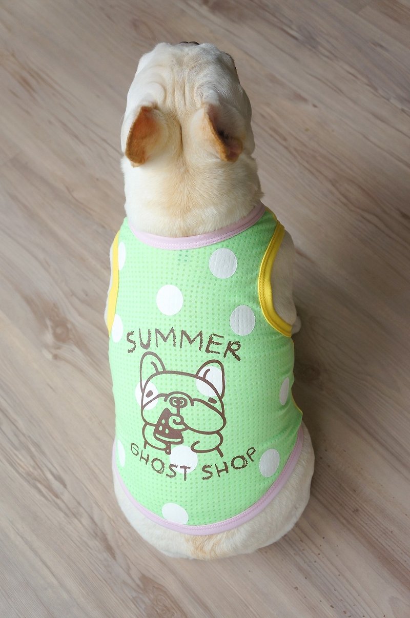 Pet Sports Vest-French Watermelon Ice M (Clear Product) - Clothing & Accessories - Cotton & Hemp Green