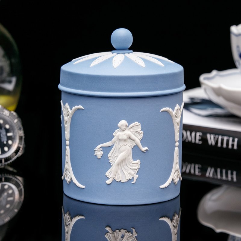 英國製Wedgwood Jasper精典豐收跳舞女神陶瓷收藏儲物罐 茶葉罐 - 擺飾/家飾品 - 瓷 