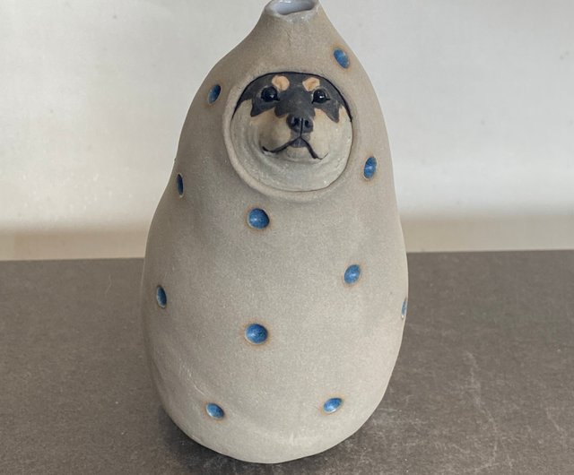 送料無料、未使用】ゆとり炉×柴犬ライフのコラボ「一輪挿し」