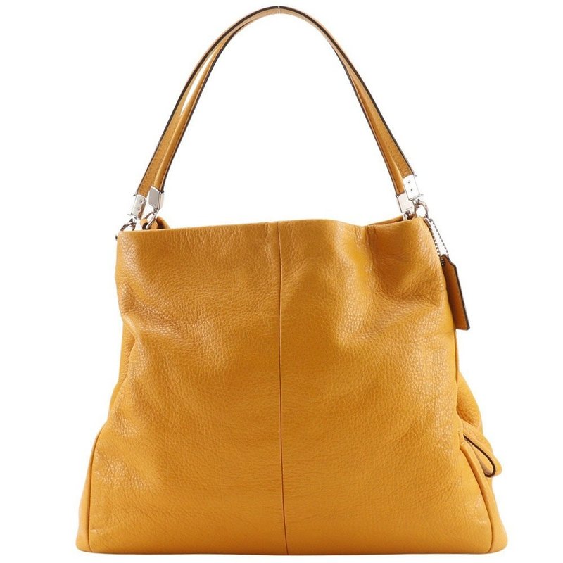 [Direct from Japan] COACH Madison Phoebe Tote Bag 25635 Leather Orange Women's [Used] - กระเป๋าถือ - หนังแท้ สีส้ม