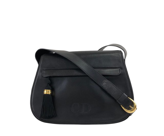 クリスチャンディオール レザー ショルダーバッグ 肩掛け CDロゴ Christian Dior クリスチャンディオール ヴィンテージ