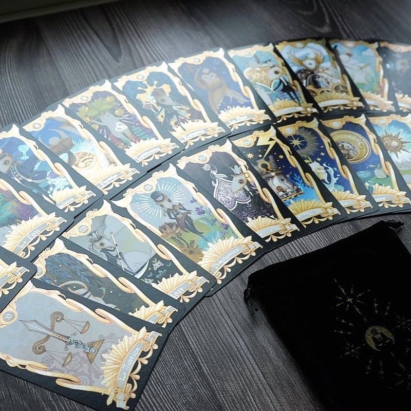 喵德拉系列-大阿爾克納塔羅牌首刷限定版 - 卡片/明信片 - 紙 金色