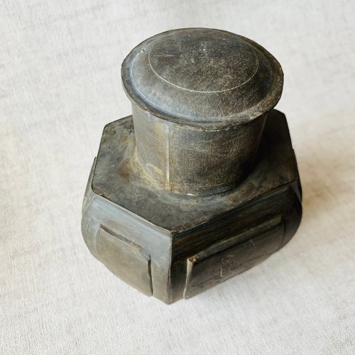 古錫 錫製 茶缶 茶入 唐物 清代 美術品・アンティーク・コレクション