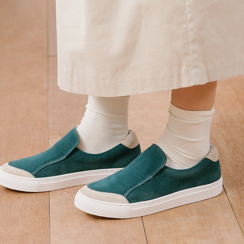 Small hill waterproof loafers-strong matcha - Women's Oxford Shoes - Waterproof Material Green