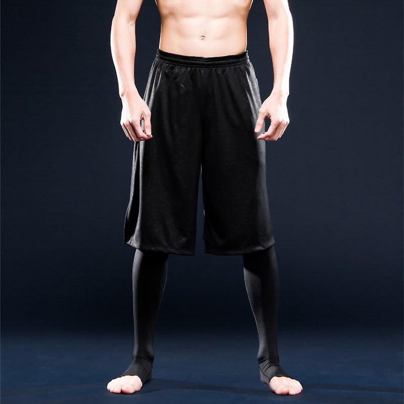 Air Airness InstaDRY Hollow Instant Dryer Basketball Pants - Mid Waist - Black/Black - กางเกงวอร์มผู้ชาย - เส้นใยสังเคราะห์ 