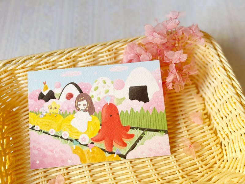 *Sakura picnic*Postcard - Cards & Postcards - Paper Multicolor