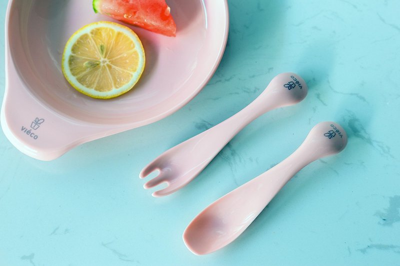 Viéco粉紅色環保可堆肥勺子和叉子套裝 - 餐具/刀叉湯匙 - 環保材質 橘色